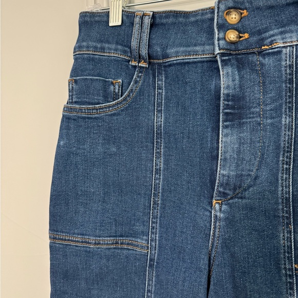 Pilcro Anthropologie Jeans wide leg cropped pant blue denim jeans - Picture 3 of 4